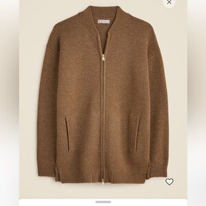 NWT J. Crew Full-Zip Flight Sweater Jacket